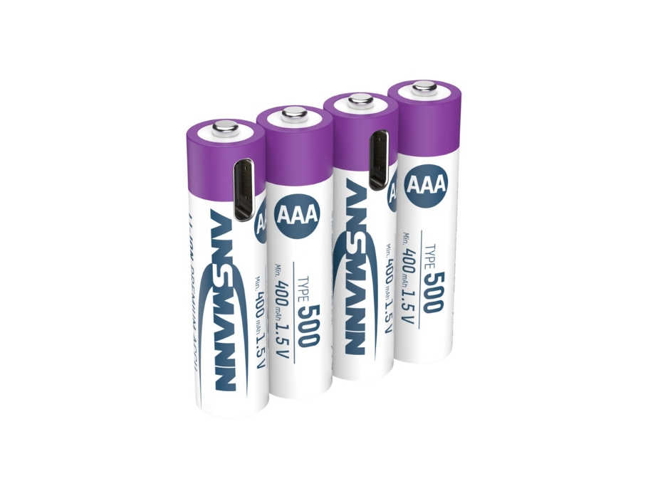 Oplaadbare AAA Batterijen - Li-Ion - Incl. USB-C Oplaadkabel - 4 Stuks