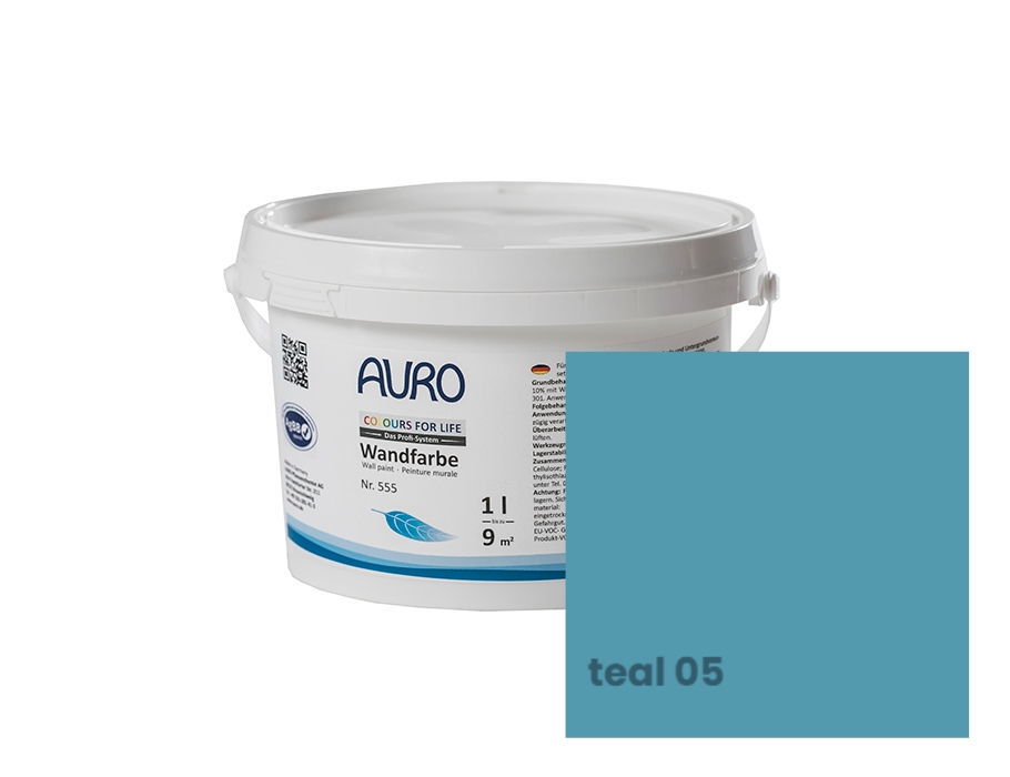 Auro Muurverf en Plafondverf - Kleur Teal 05 - 1L