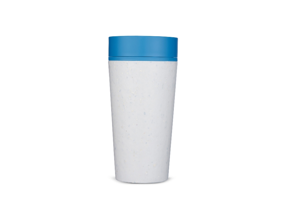 Kaffeebecher "Circular Cup" - Kreide/Pazifikblau - 340ml