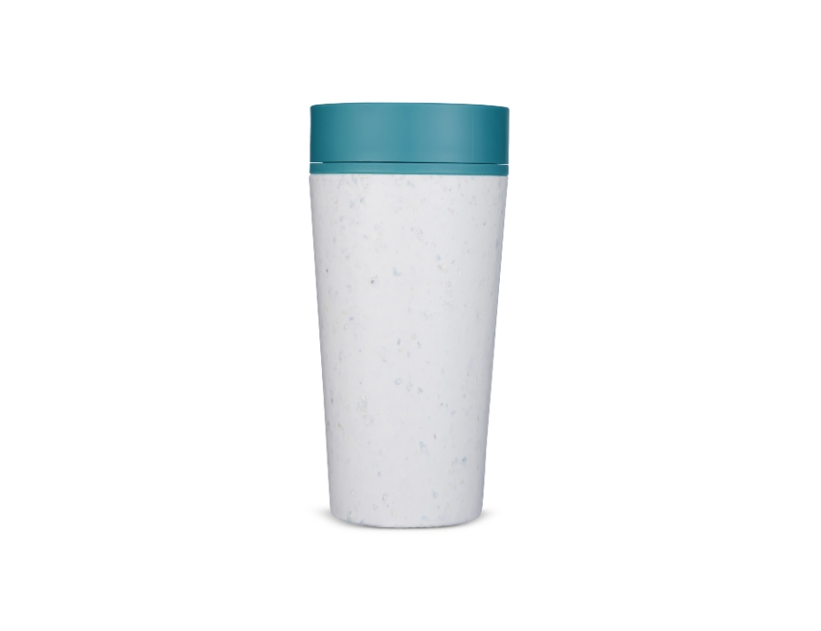 Kaffeebecher "Circular Cup" - Kreide/Aquamarin Grün - 340ml