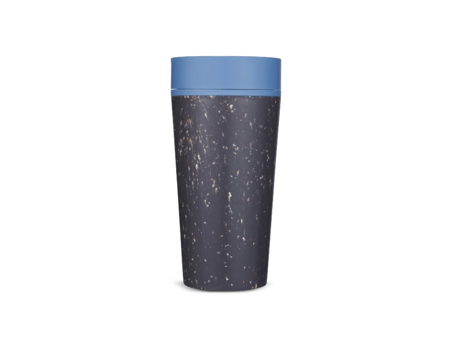 Koffiebeker - Circular Cup - Zwart/Blauw - 340 ml