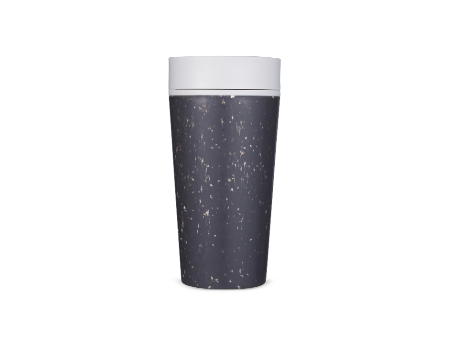 Koffiebeker - Circular Cup - Zwart/Wit - 340 ml