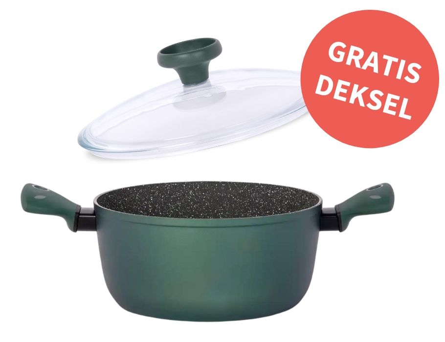 Set ECO-OK: Schmorpfanne  + GRATIS Glasdeckel - 20cm