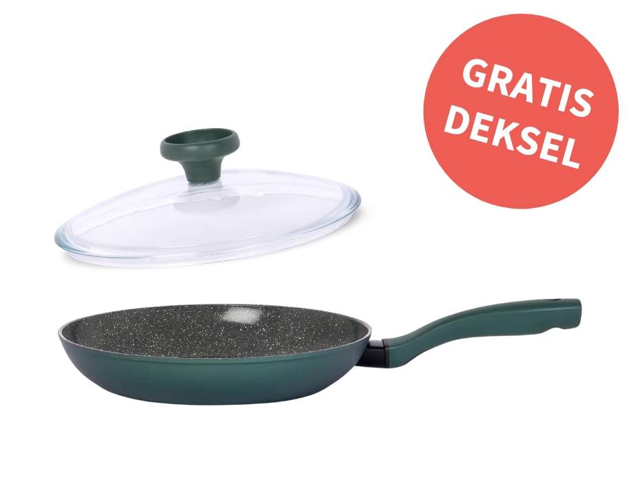 Koekenpan - Eco-ok + GRATIS Glasdeksel - 20cm