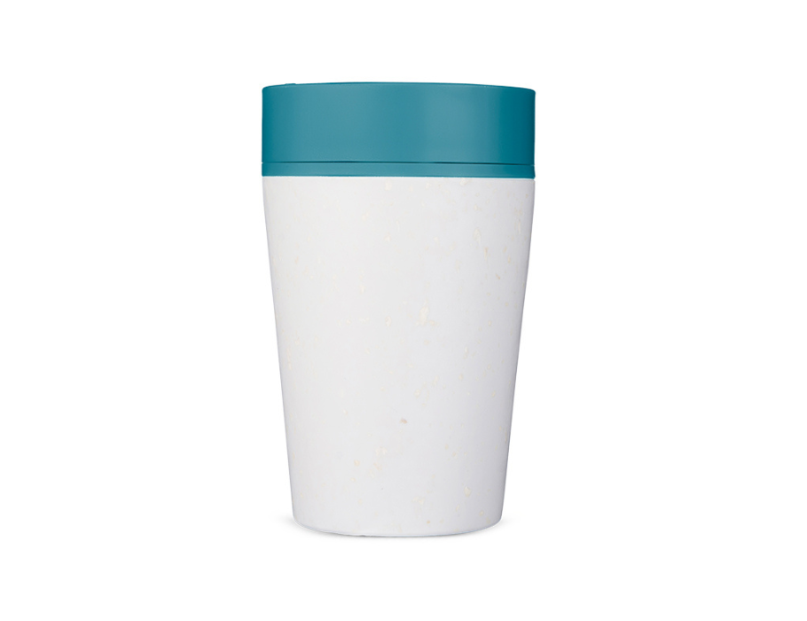 Kaffeebecher "Circular Cup" - Kreide/Aquamarin Grün - 227ml